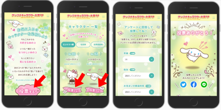 サンリオキャラクター大賞・総選挙投票方法