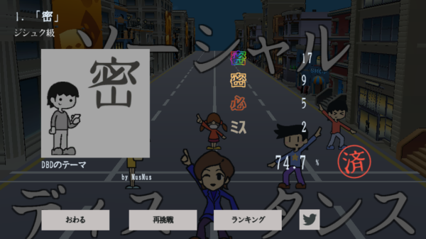 密ですゲーム音ゲー結果