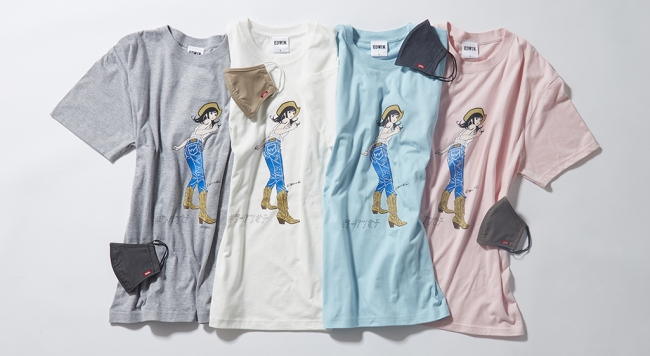 ジーパン女子・江口寿史Tシャツマスク