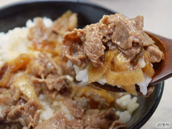 フリーズドライ牛丼の素水戻し保存食作り方