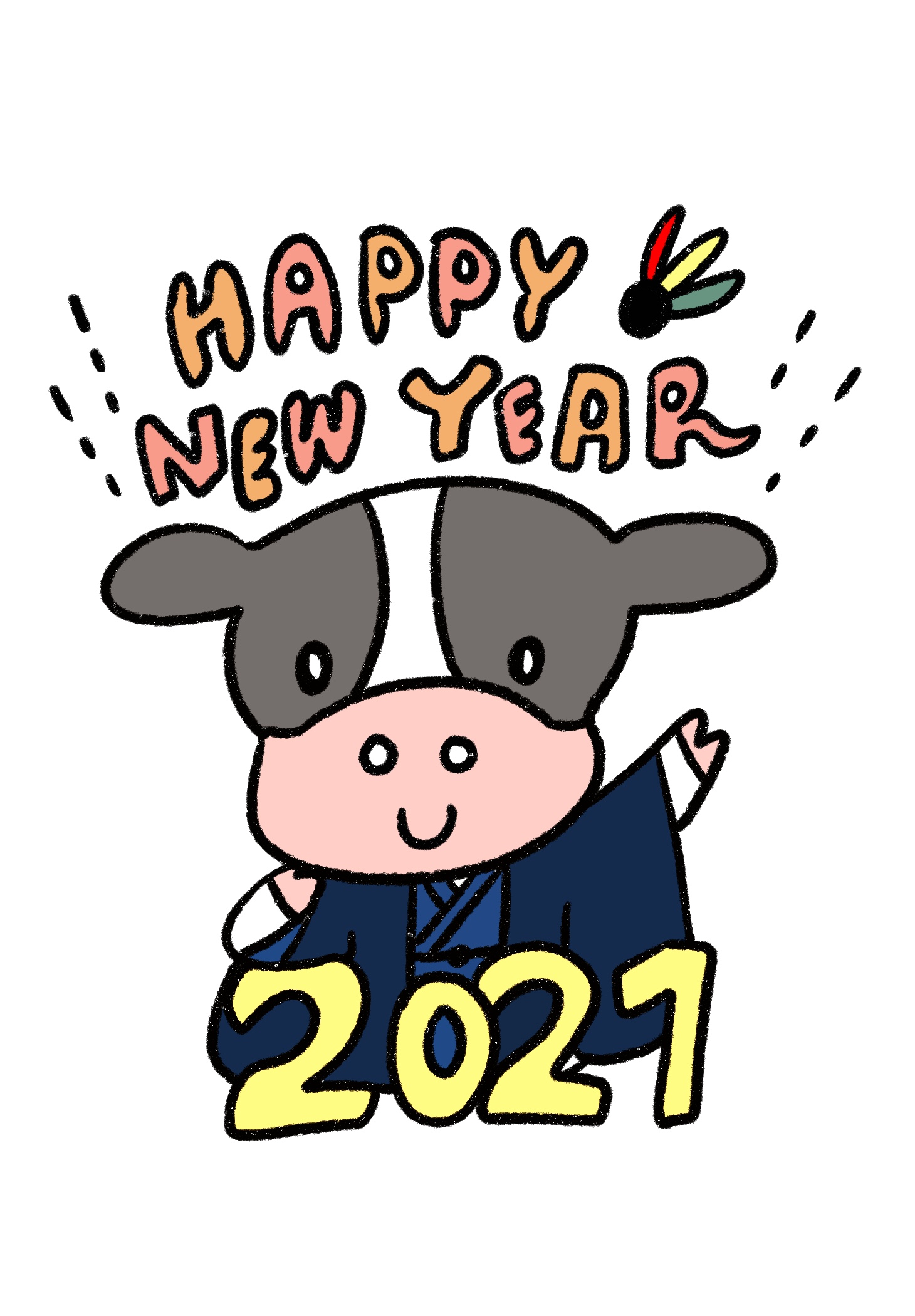 あけおめ画像22年 トラ 無料配布 お正月年賀状代わりのlineスタンプにも かわいいイラスト Zoompress ズームプレス