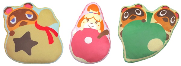 3.どうぶつの森クッションたぬきちしずえ種類取扱