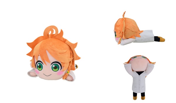 3約ネバ「寝そべりぬいぐるみ」予約・販売開始!約束のネバーランドグッズ(マスコット)通販|種類、価格、取扱い店舗